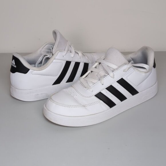 Adidas Unisex Breaknet Sneakers Tennis Court Lace Up Faux Leather Size 6 Shoes - Picture 8 of 11